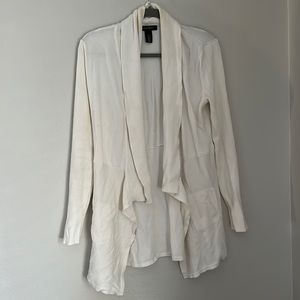 ⚪️🖤White House Black Market Cream Cardigan/Sweater